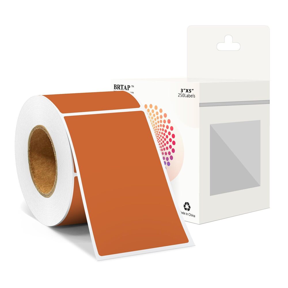 6260 Rectangular Color Coding Packing Labels 3X5 Inch 250 Per Roll, Tan